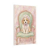 Baby Puppy Nursery Canvas Wall Art — Vintage armchair series. Product mockup 22 of 24.