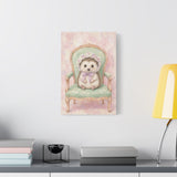 Baby Hedgehog Nursery Canvas Wall Art — Vintage armchair series. Product mockup 8 of 24.