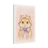 Baby Hamster Nursery Canvas Wall Art — Floral & lavender series. Product mockup 10 of 24.