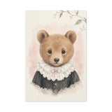 Baby Bear Nursery Canvas Wall Art — Lace collar series. Product mockup 5 of 24.
