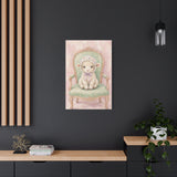Baby Lamb Nursery Canvas Wall Art — Vintage armchair series. Product mockup 18 of 24.