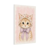 Baby Kitten Nursery Canvas Wall Art — Floral & lavender series. Product mockup 19 of 24.