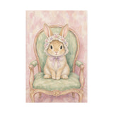 Baby Rabbit Nursery Canvas Wall Art — Vintage armchair series. Product mockup 6 of 24.