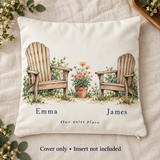 Illustrative flat view of this exact personalized example. One item per quantity; styling props not included. Pillow cover only; insert not included.