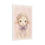 Baby Lamb Nursery Canvas Wall Art — Floral & lavender series. Product mockup 22 of 24.