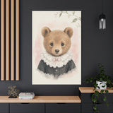 Baby Bear Nursery Canvas Wall Art — Lace collar series. Product mockup 24 of 24.