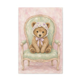 Baby Bear Nursery Canvas Wall Art — Vintage armchair series. Product mockup 3 of 24.