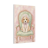 Baby Puppy Nursery Canvas Wall Art — Vintage armchair series. Product mockup 13 of 24.