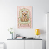 Baby Bear Nursery Canvas Wall Art — Vintage armchair series. Product mockup 20 of 24.