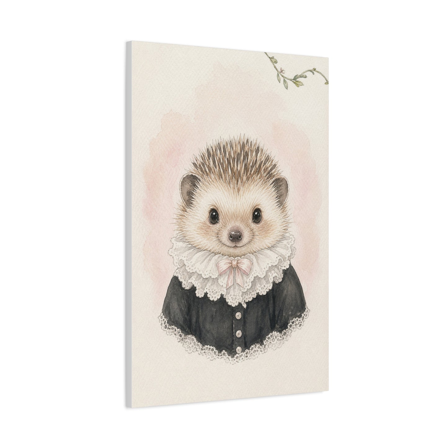 Baby Hedgehog Nursery Canvas Wall Art | Watercolor Animal Print | Kids Room Decor