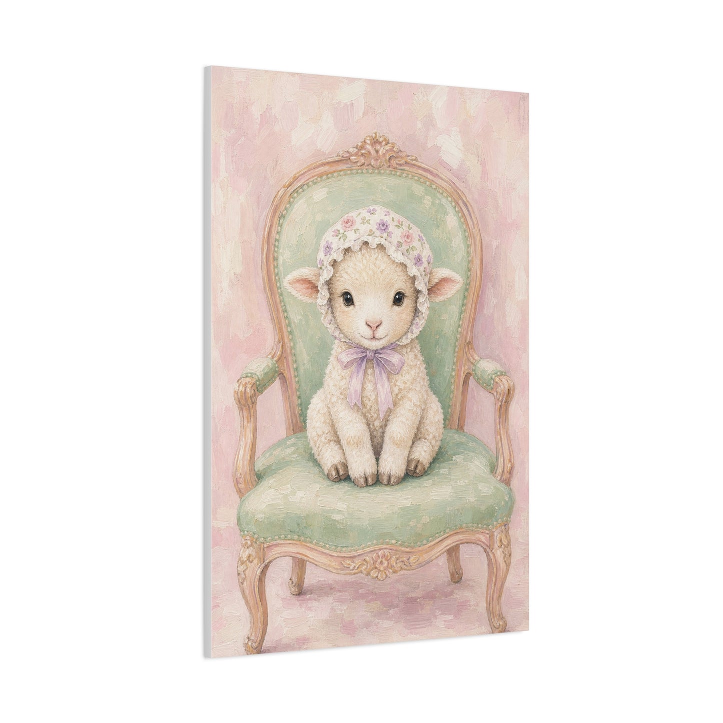 Baby Lamb Nursery Canvas Wall Art | Watercolor Animal Print | Kids Room Decor