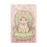 Baby Rabbit Nursery Canvas Wall Art — Vintage armchair series. Product mockup 5 of 24.