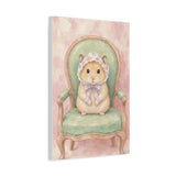 Baby Hamster Nursery Canvas Wall Art — Vintage armchair series. Product mockup 10 of 24.