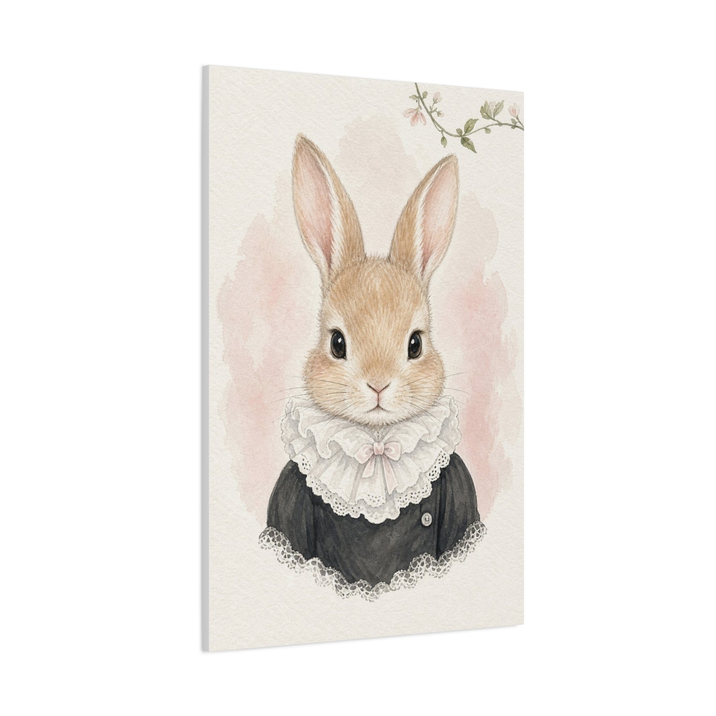Baby Rabbit Nursery Canvas Wall Art | Watercolor Animal Print | Kids Room Decor