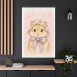 Baby Hamster Nursery Canvas Wall Art — Floral & lavender series. Product mockup 24 of 24.