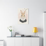 Baby Rabbit Nursery Canvas Wall Art — Lace collar series. Product mockup 17 of 24.