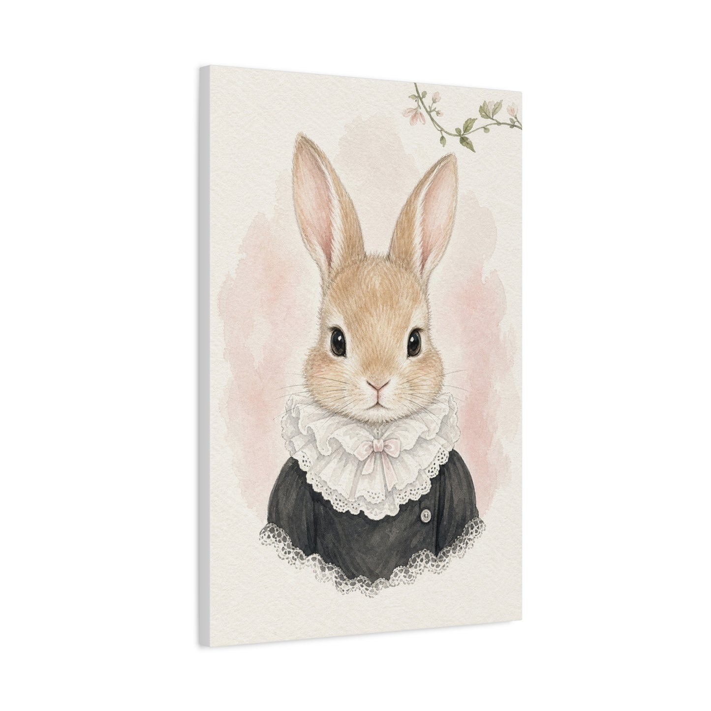 Baby Rabbit Nursery Canvas Wall Art | Watercolor Animal Print | Kids Room Decor