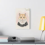 Baby Hamster Nursery Canvas Wall Art — Lace collar series. Product mockup 8 of 24.