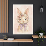 Baby Rabbit Nursery Canvas Wall Art — Floral & lavender series. Product mockup 24 of 24.