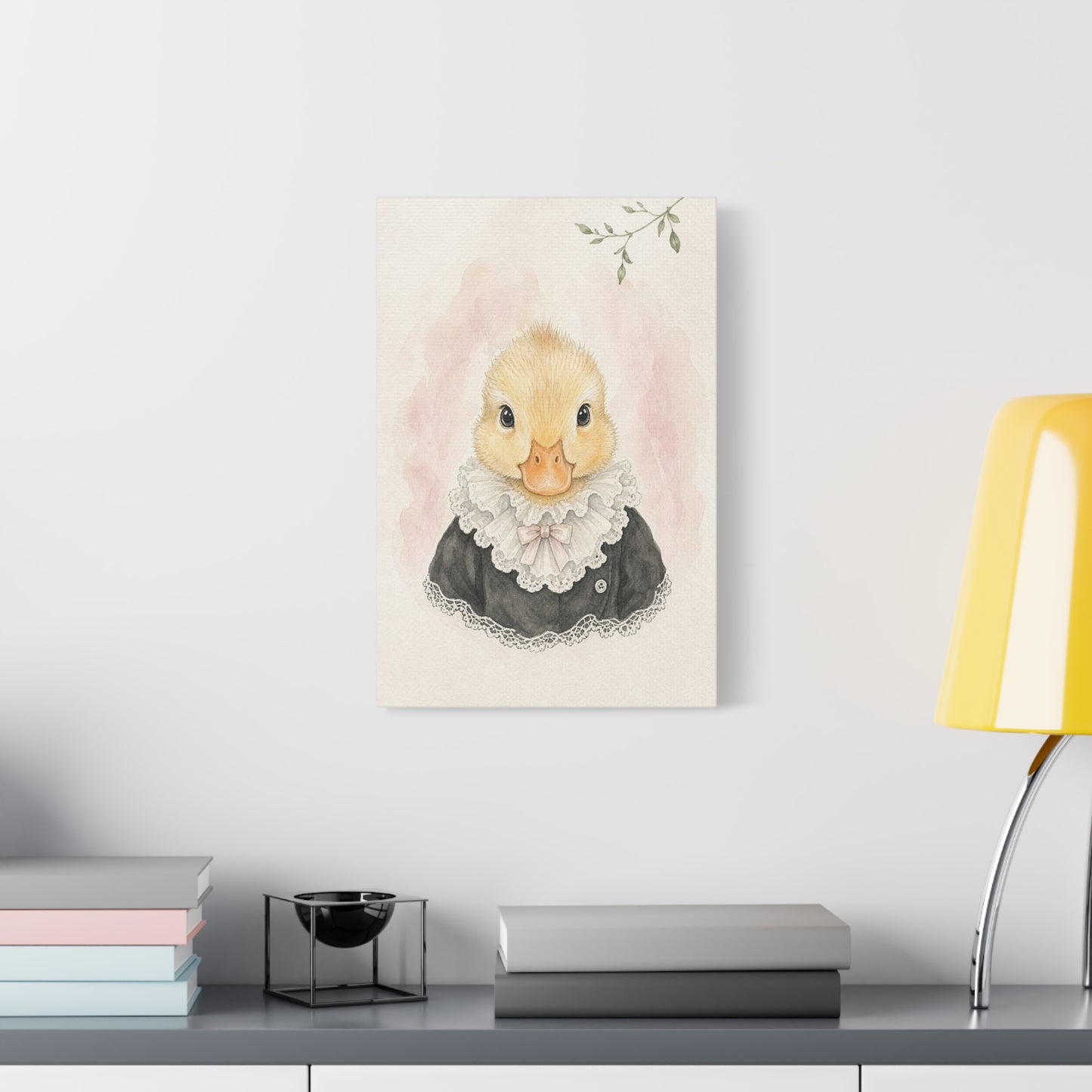 Baby Duck Nursery Canvas Wall Art | Watercolor Animal Print | Kids Room Decor