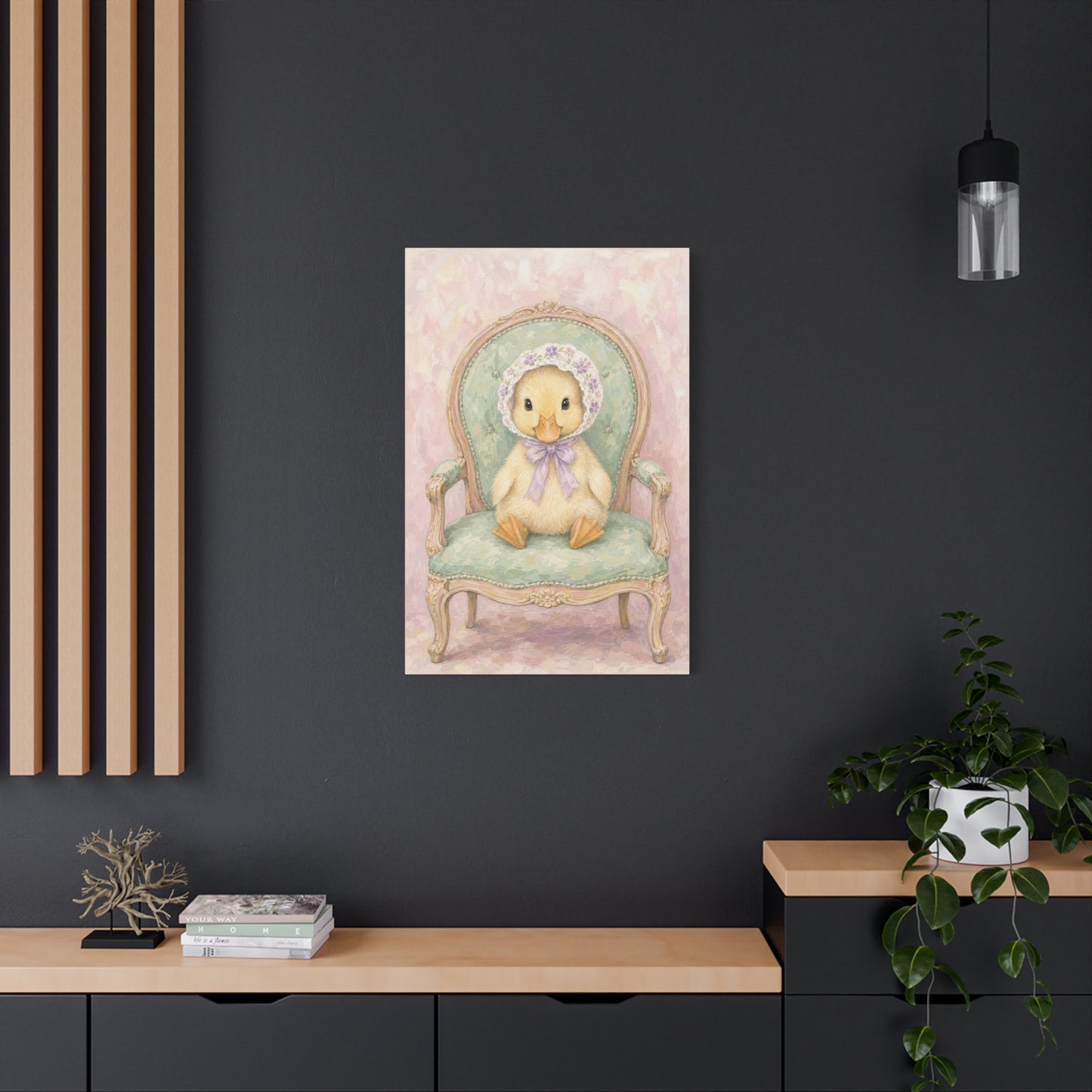 Baby Duck Nursery Canvas Wall Art | Watercolor Animal Print | Kids Room Decor