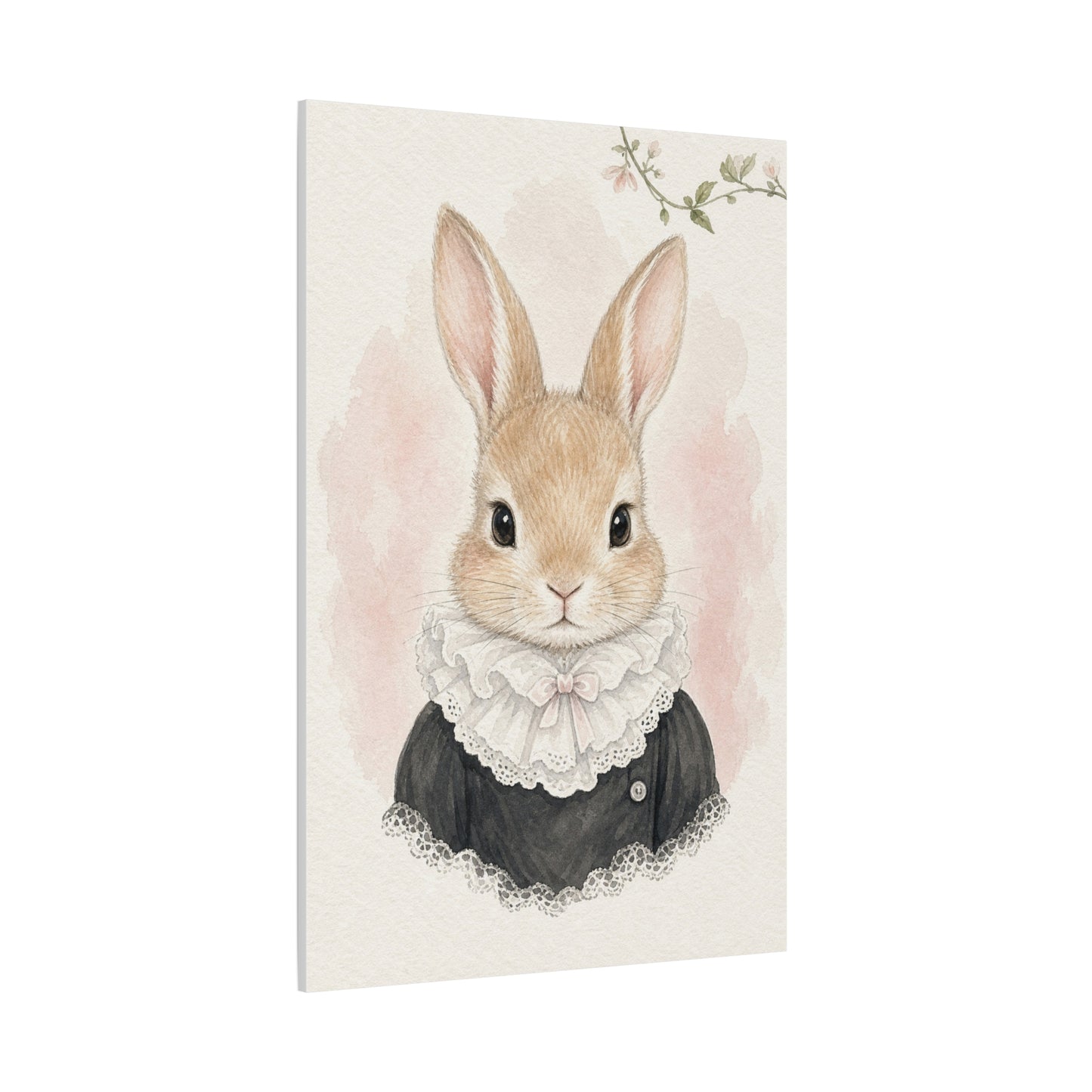 Baby Rabbit Nursery Canvas Wall Art | Watercolor Animal Print | Kids Room Decor