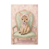 Baby Deer Nursery Canvas Wall Art — Vintage armchair series. Product mockup 3 of 25.