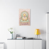 Baby Duck Nursery Canvas Wall Art — Vintage armchair series. Product mockup 17 of 24.