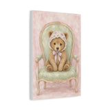 Baby Bear Nursery Canvas Wall Art — Vintage armchair series. Product mockup 7 of 24.