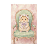 Baby Hamster Nursery Canvas Wall Art — Vintage armchair series. Product mockup 4 of 24.