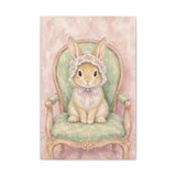 Baby Rabbit Nursery Canvas Wall Art — Vintage armchair series. Product mockup 2 of 24.