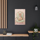 Baby Deer Nursery Canvas Wall Art — Vintage armchair series. Product mockup 19 of 25.