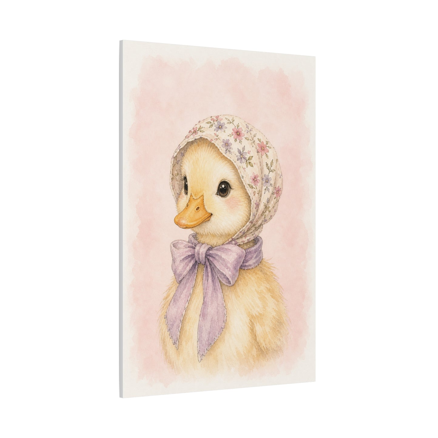 Baby Duck Nursery Canvas Wall Art | Watercolor Animal Print | Kids Room Decor