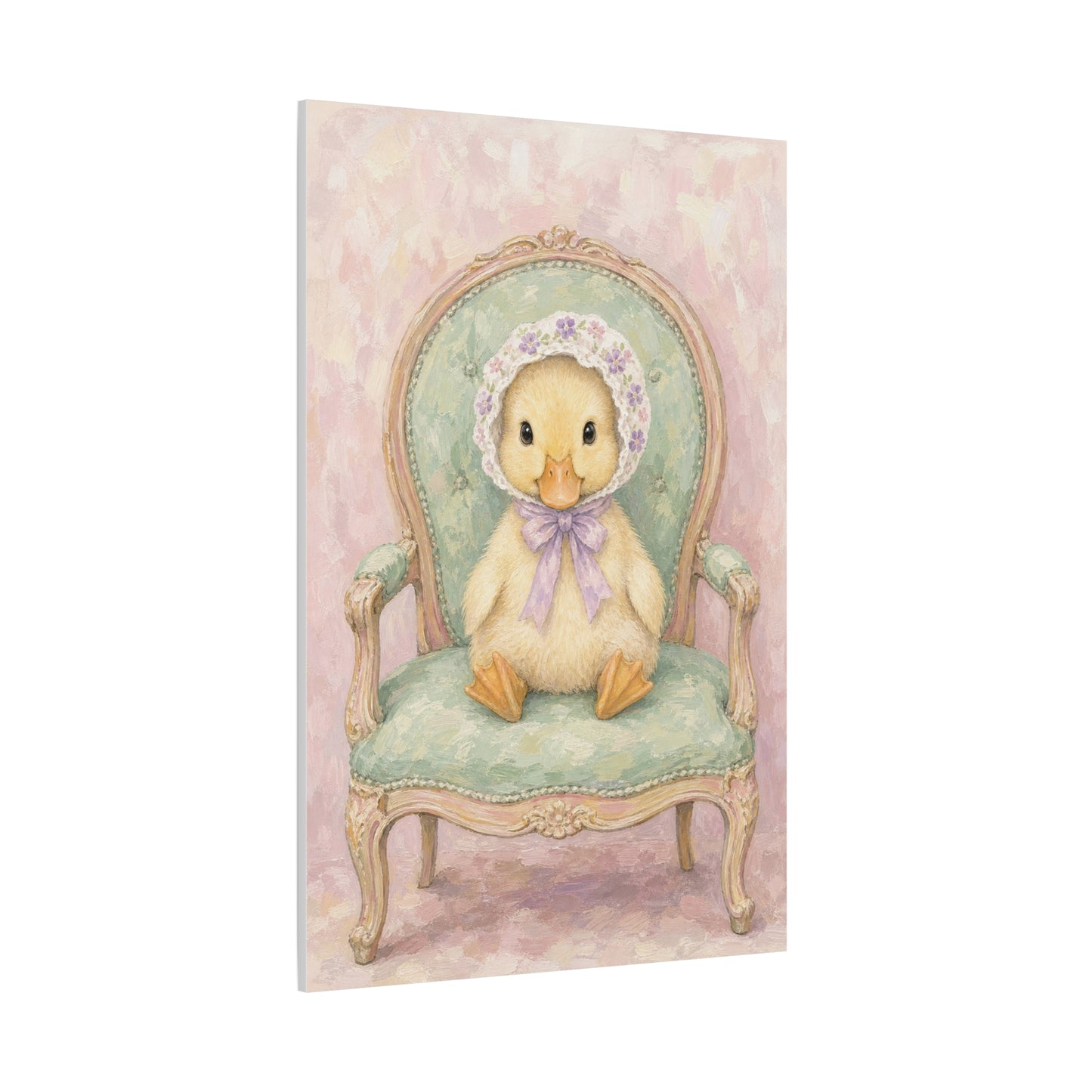Baby Duck Nursery Canvas Wall Art | Watercolor Animal Print | Kids Room Decor