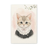 Baby Kitten Nursery Canvas Wall Art — Lace collar series. Product mockup 1 of 24.