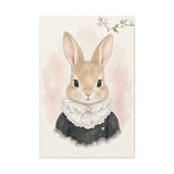 Baby Rabbit Nursery Canvas Wall Art — Lace collar series. Product mockup 4 of 24.