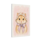 Baby Hamster Nursery Canvas Wall Art — Floral & lavender series. Product mockup 13 of 24.