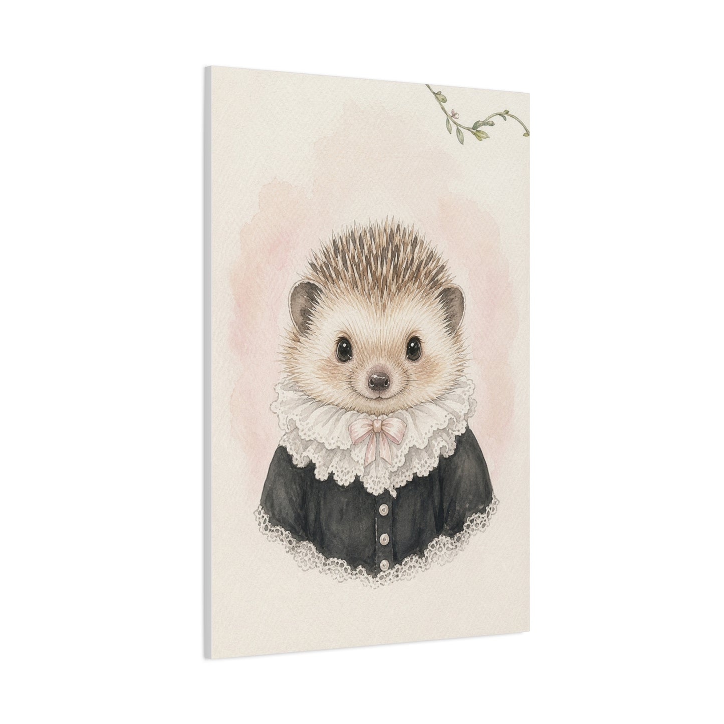 Baby Hedgehog Nursery Canvas Wall Art | Watercolor Animal Print | Kids Room Decor