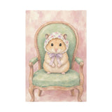 Baby Hamster Nursery Canvas Wall Art — Vintage armchair series. Product mockup 6 of 24.