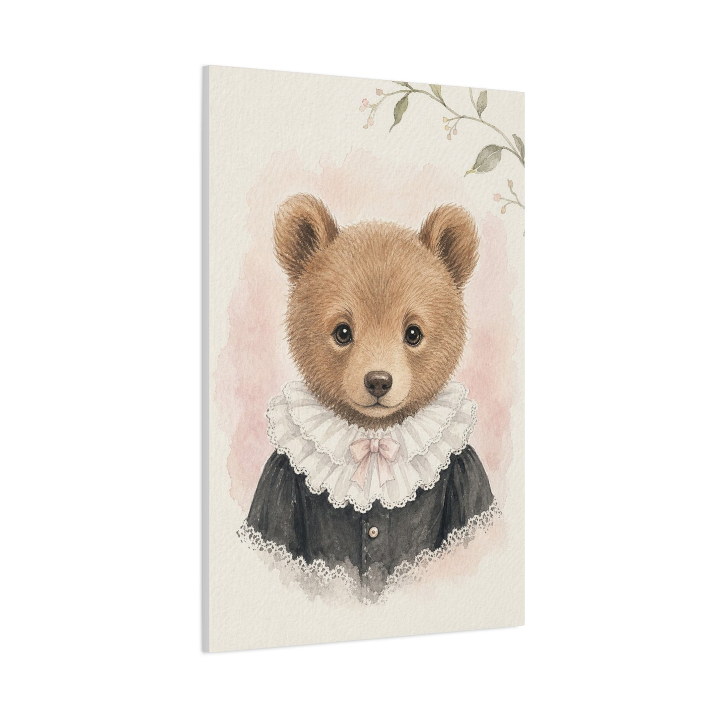 Baby Bear Nursery Canvas Wall Art | Watercolor Animal Print | Kids Room Decor