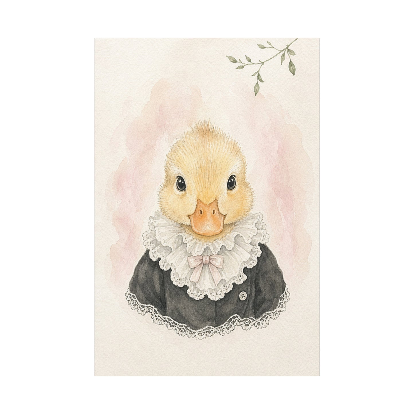 Baby Duck Nursery Canvas Wall Art | Watercolor Animal Print | Kids Room Decor