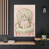 Baby Kitten Nursery Canvas Wall Art — Vintage armchair series. Product mockup 24 of 24.