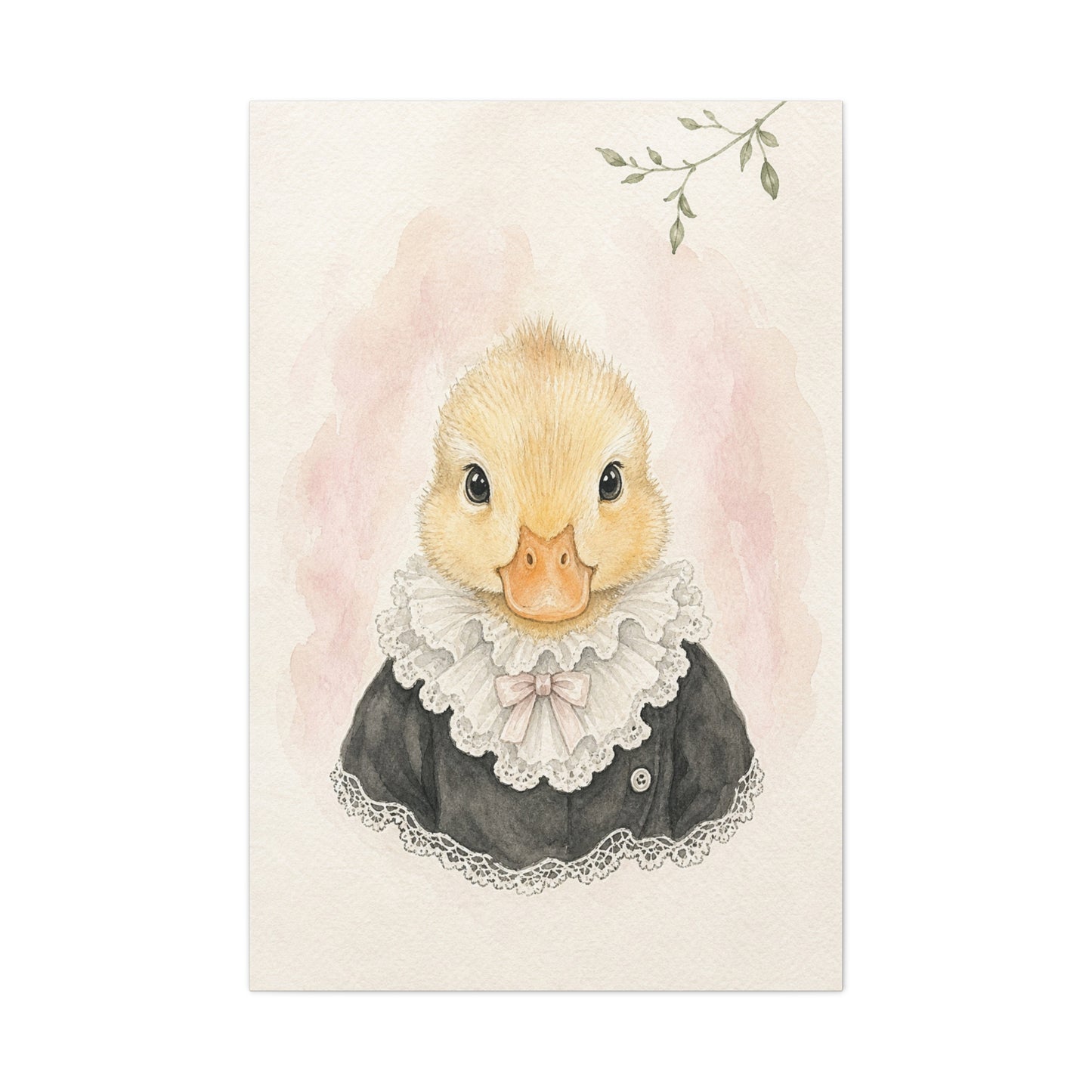 Baby Duck Nursery Canvas Wall Art | Watercolor Animal Print | Kids Room Decor