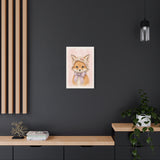 Baby Fox Nursery Canvas Wall Art — Floral & lavender series. Product mockup 12 of 24.