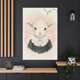 Baby Lamb Nursery Canvas Wall Art — Lace collar series. Product mockup 24 of 24.