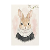 Baby Rabbit Nursery Canvas Wall Art — Lace collar series. Product mockup 6 of 24.