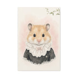 Baby Hamster Nursery Canvas Wall Art — Lace collar series. Product mockup 4 of 24.
