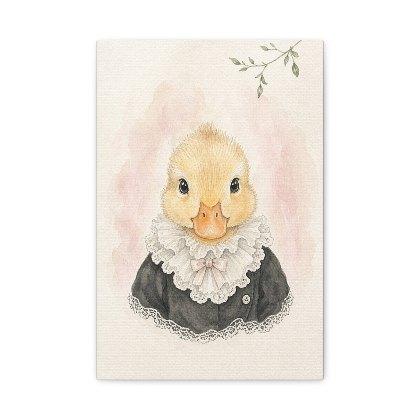 Baby Duck Nursery Canvas Wall Art | Watercolor Animal Print | Kids Room Decor