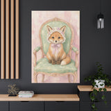 Baby Fox Nursery Canvas Wall Art — Vintage armchair series. Product mockup 24 of 24.
