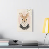Baby Deer Nursery Canvas Wall Art — Lace collar series. Product mockup 8 of 24.